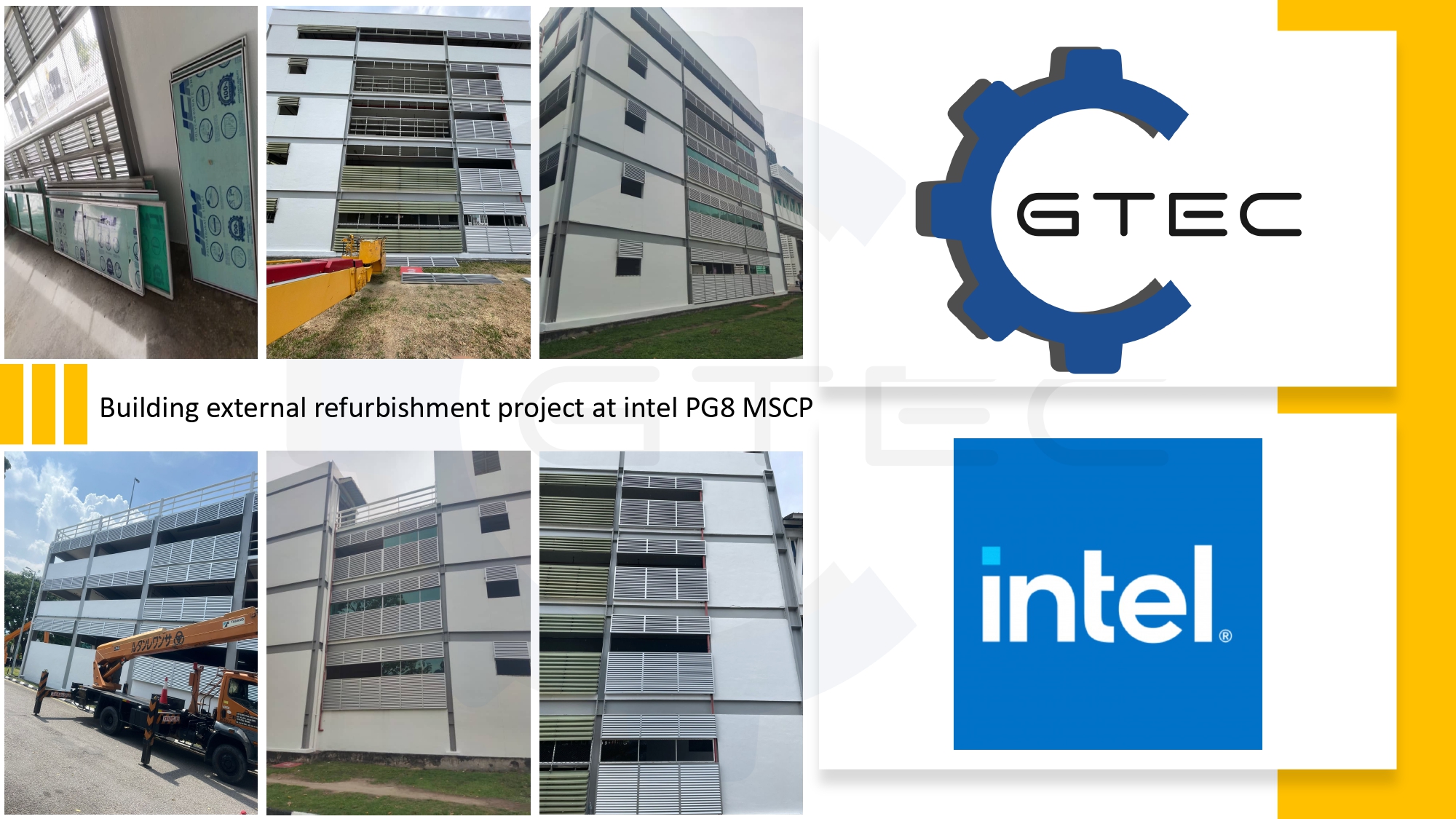 Building external refurbishment at Intel PG8 MSCP
